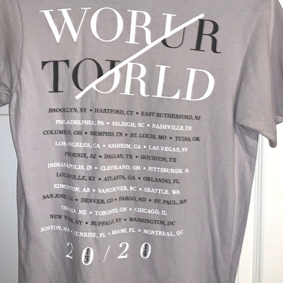 Justin Timberlake World Tour 20/13, 2014 Las Vegas show, scoop neck, Size Small - Picture 4 of 5